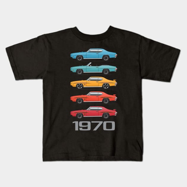 1970 Kids T-Shirt by ArtOnWheels